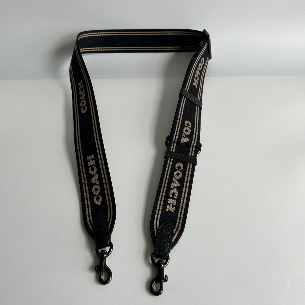 Coach Adjustable Colorblock Webbing Crossbody Bag Strap Black Multi CV352